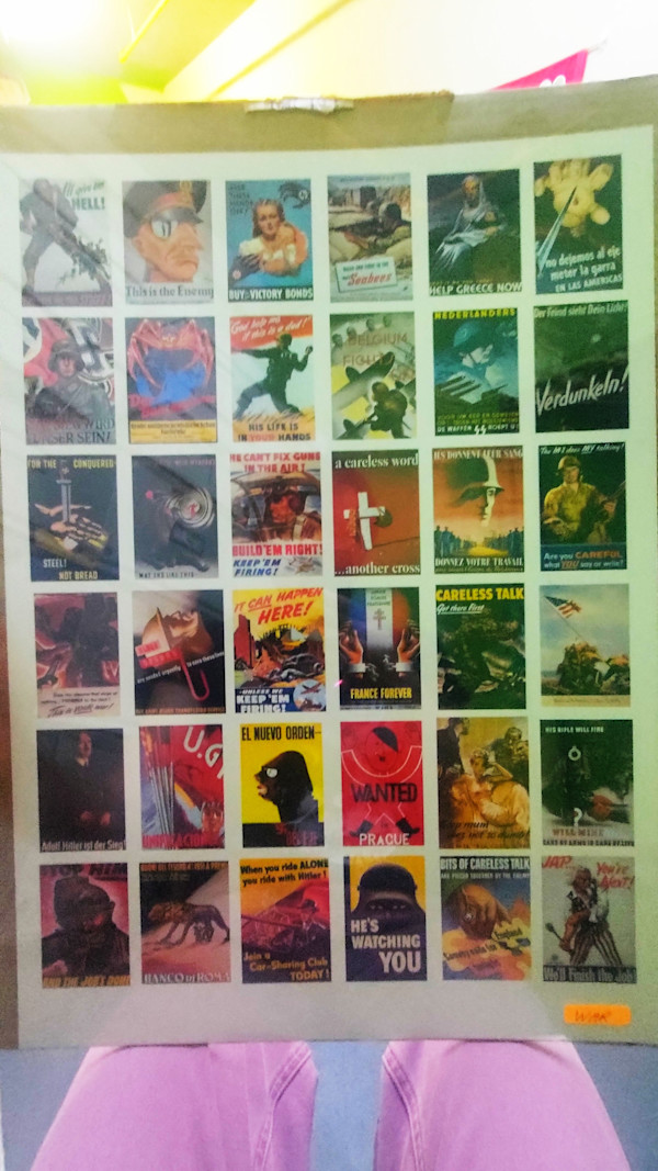 Collection of litter war posters on one big poster