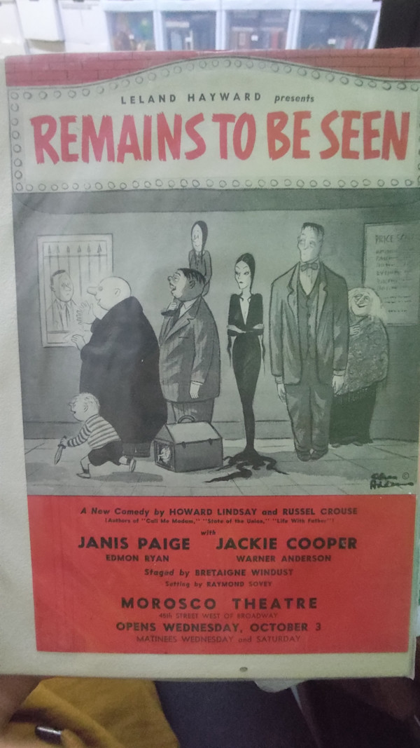 Remains To Be Seen advertisement by Charles Addams