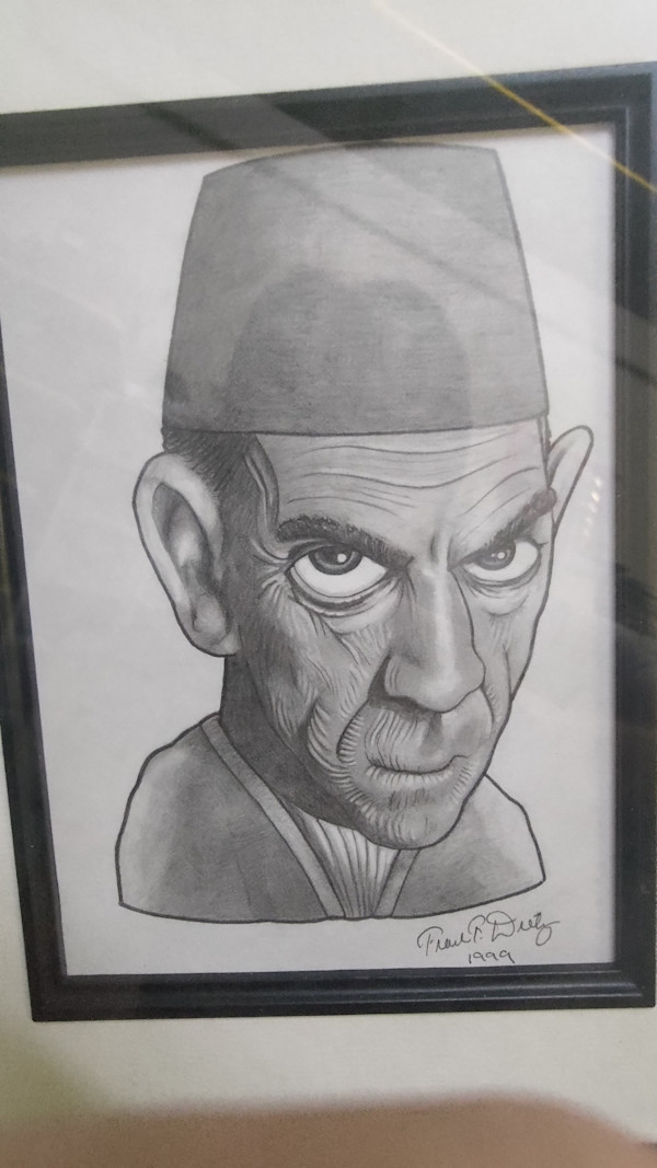 Boris Karloff Mummy caricature by Unknown