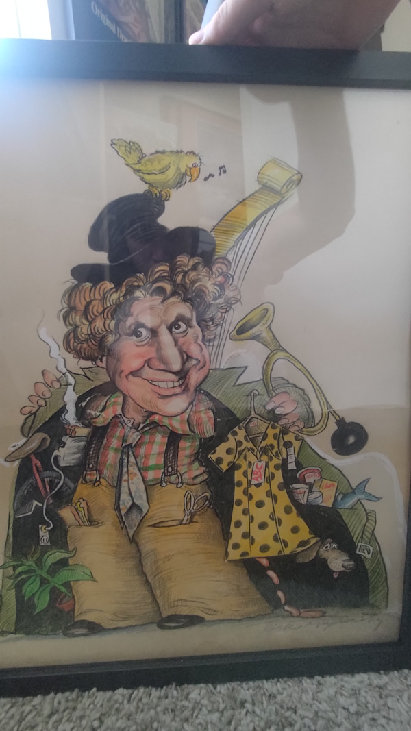 Harpo Marx Eternal Theft watercolor painting by Rick Meyerowitz