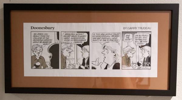 Doonesbury daily strip by Garry  Trudeau