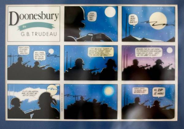 Doonesbury production transparency by Garry  Trudeau