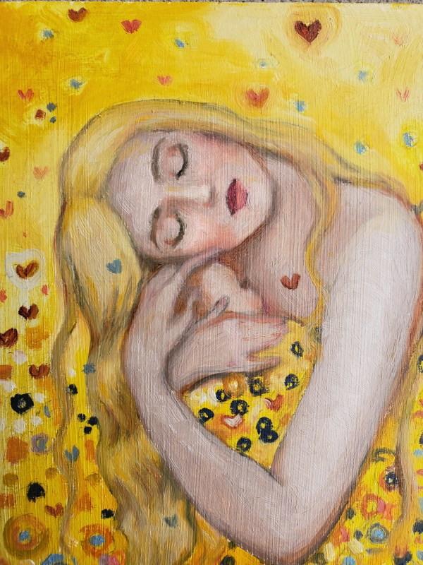 Yellow Mother and Child (Klimt) by Lovetta Reyes-Cairo