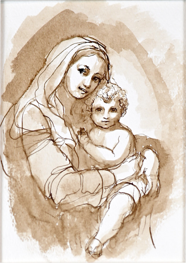Mary with Young Jesus II by Lovetta Reyes-Cairo