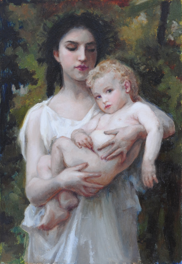 Mother and Child Bouguereau Study by Lovetta Reyes-Cairo