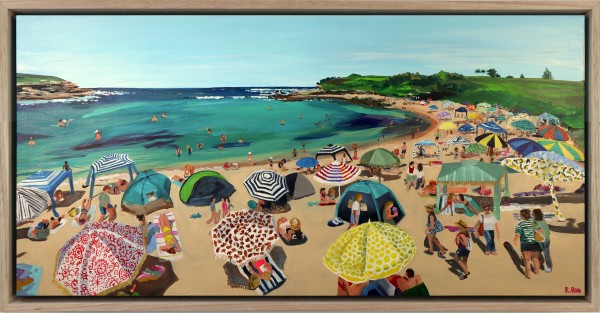 Umbrellas by the Bay by Rachel Rae