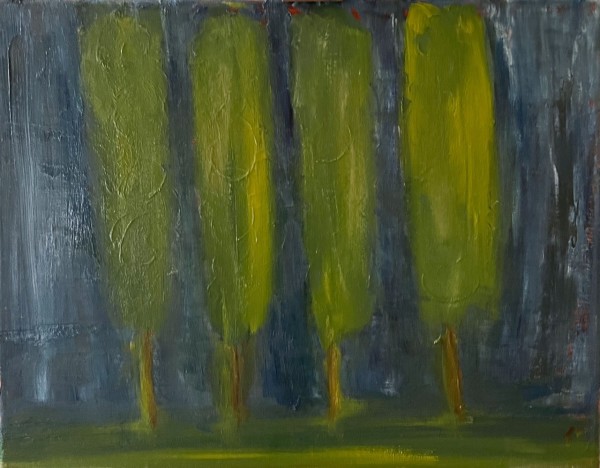 Four Cypresses by Henk Jonker