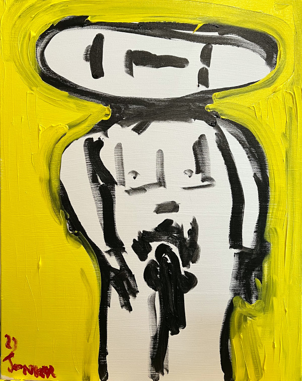 Man Standing in Yellow by Henk Jonker