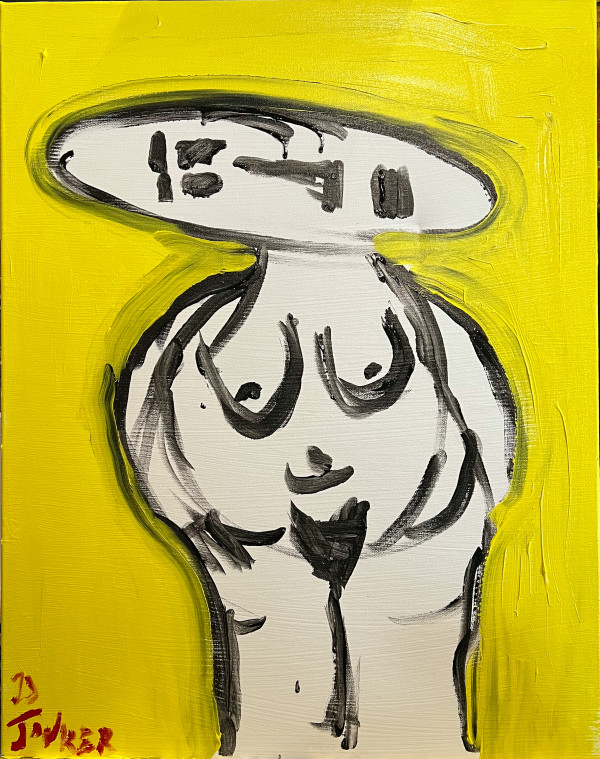 Woman Standing in Yellow by Henk Jonker