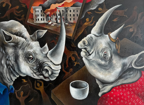Rhinos by Elena Kochetkova