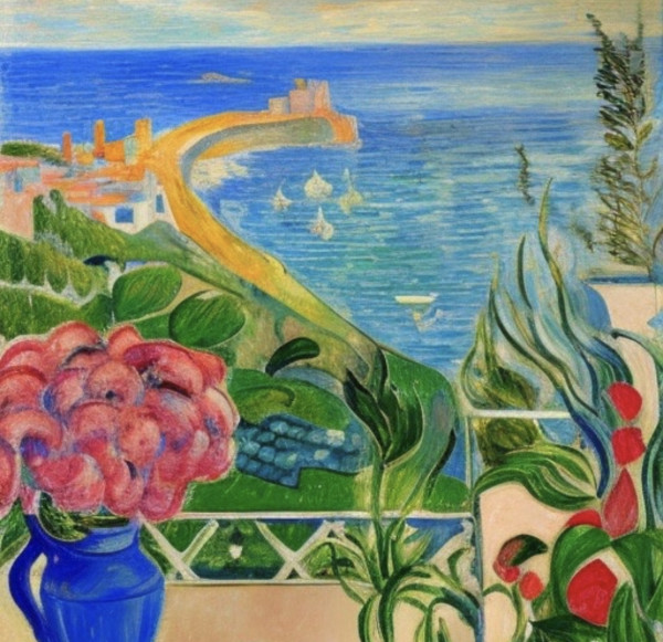 Mediterranean Seascape Southern Italy by Karla Cohen