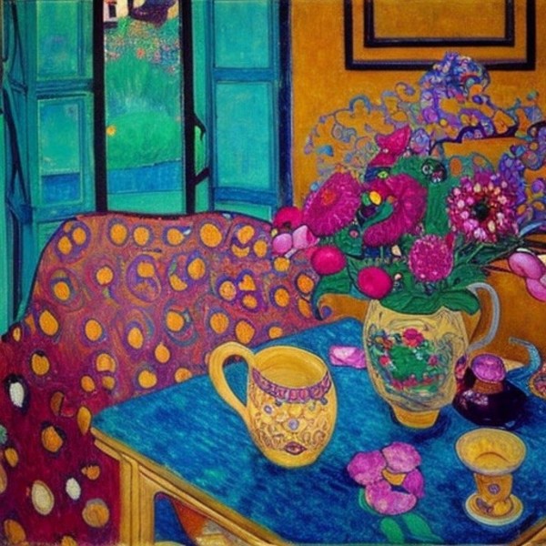 Modern Still Life Semi Abstract by Karla Cohen