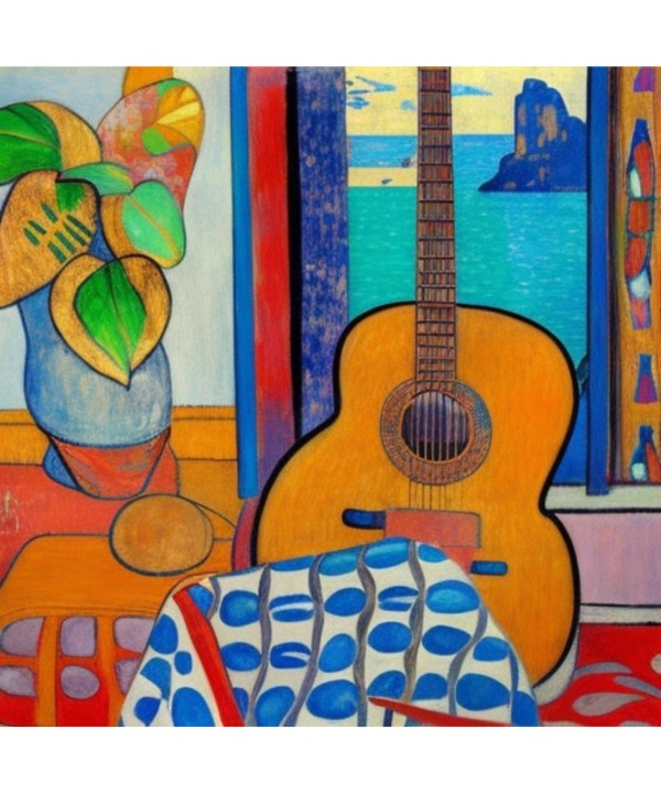Mediterranean Music Room by Karla Cohen