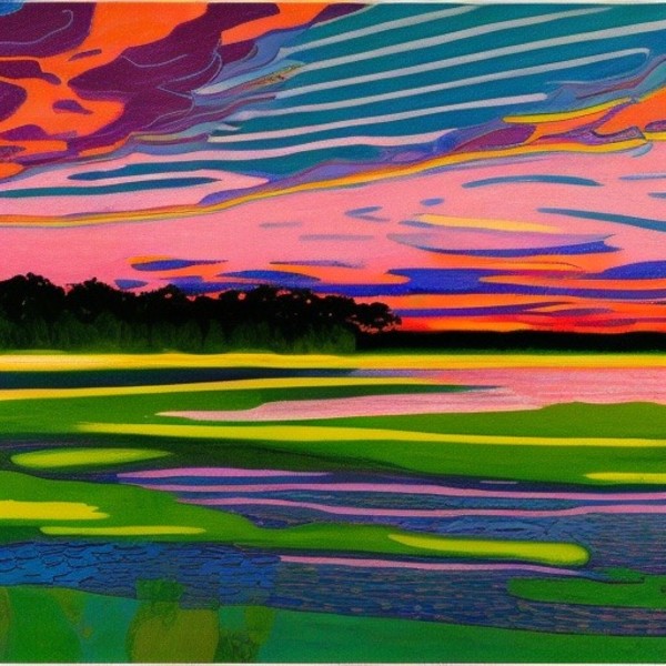 Abstract Sunset by Karla Cohen