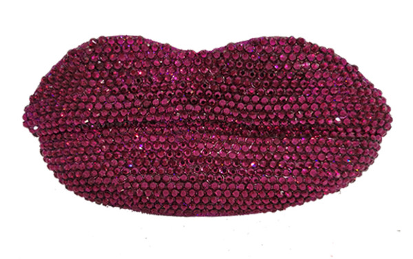 Mini's - X Large Lips Ruby Swarovski by Maricela Sanchez