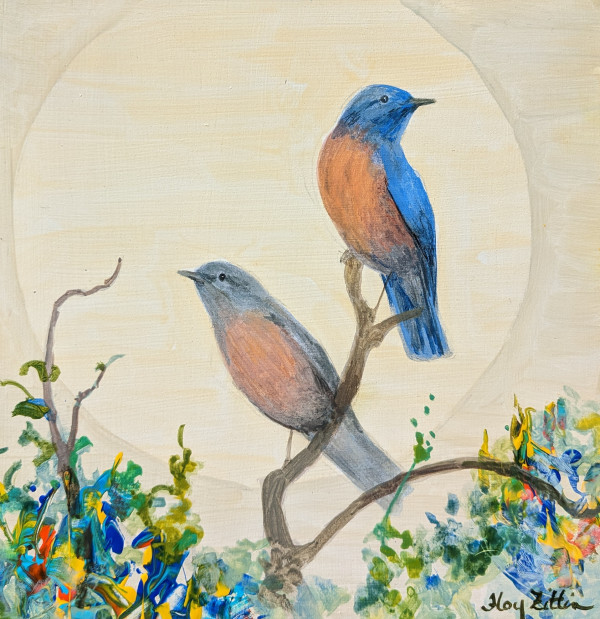 Bluebird Pair by Floy Zittin