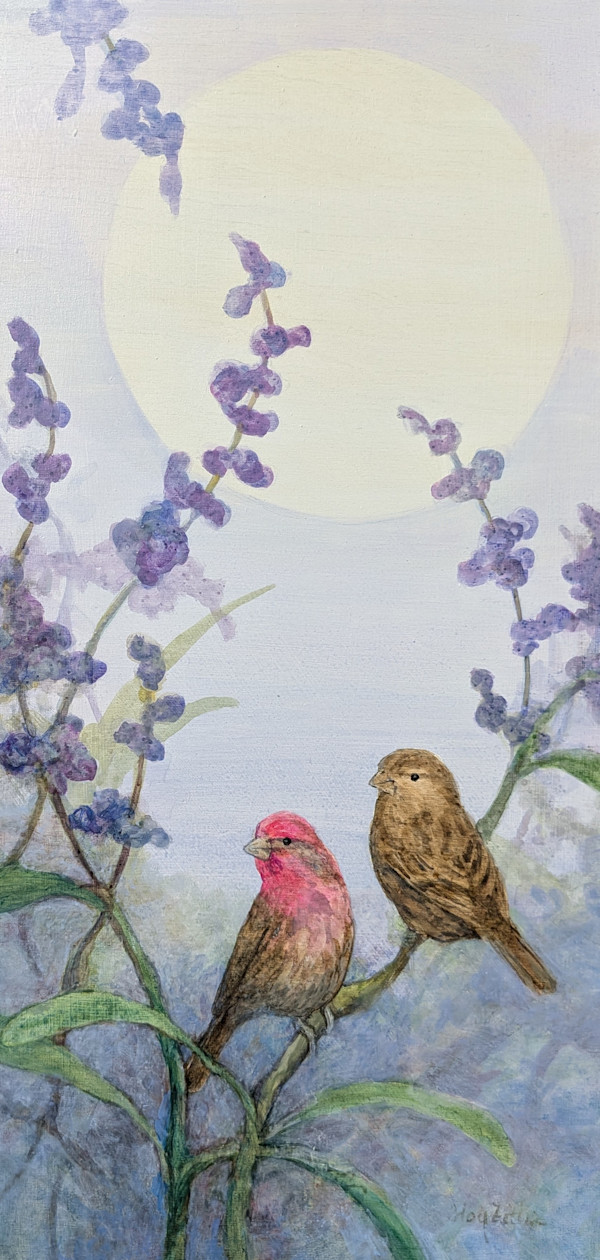 Finches and Sage by Floy Zittin