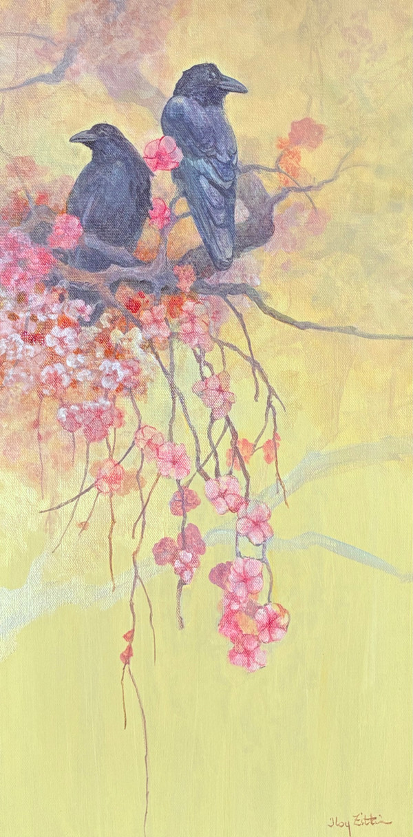 Ravens and Blossoms by Floy Zittin