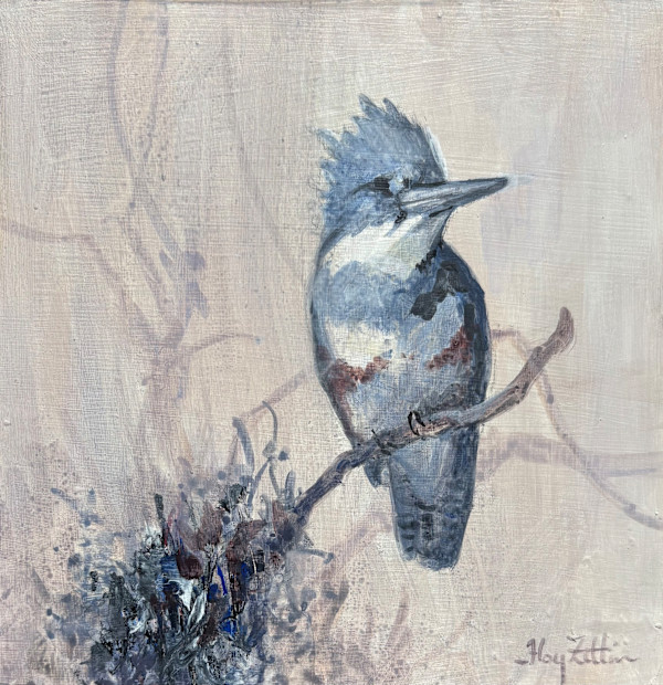 Kingfisher and Brambles by Floy Zittin