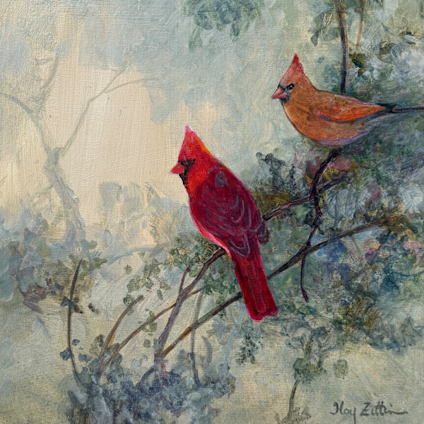 Northern Cardinals by Floy Zittin, Image 1.