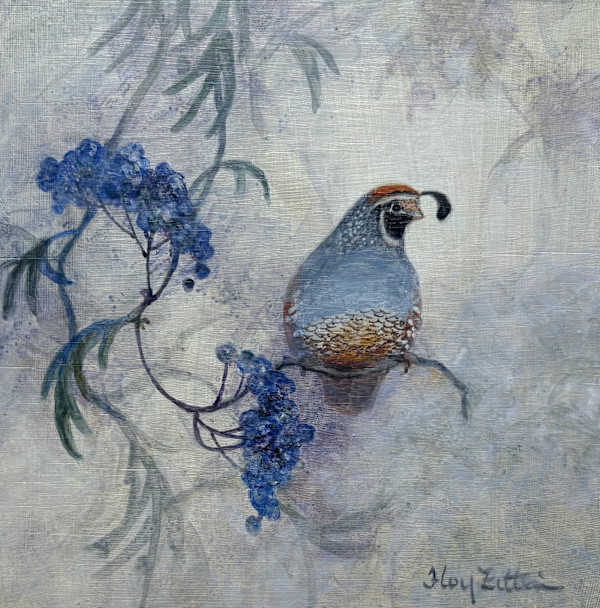 Quail and Berries by Floy Zittin