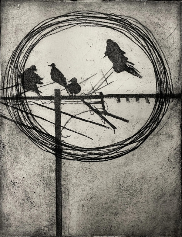 Birds on Wire by Anat Ambar