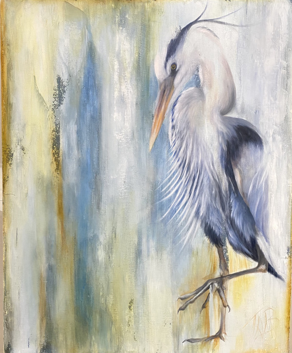 Silence of The Heron by Tabz Art Studio