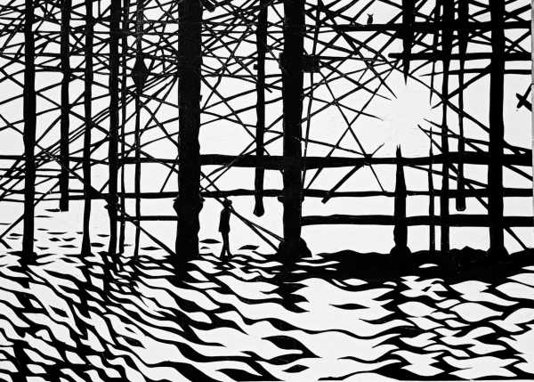 Under Pier, Hastings by Markus Thonett