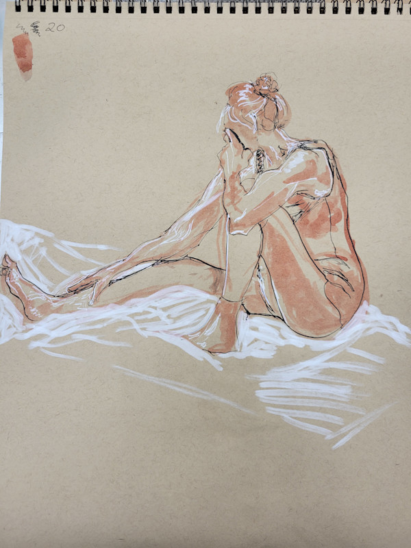 life drawing, 20 mins by Brianna Kelly