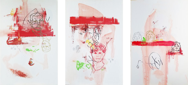 Red Line: Idlib, Charleston, Chicago (triptych) by PE Pinkman