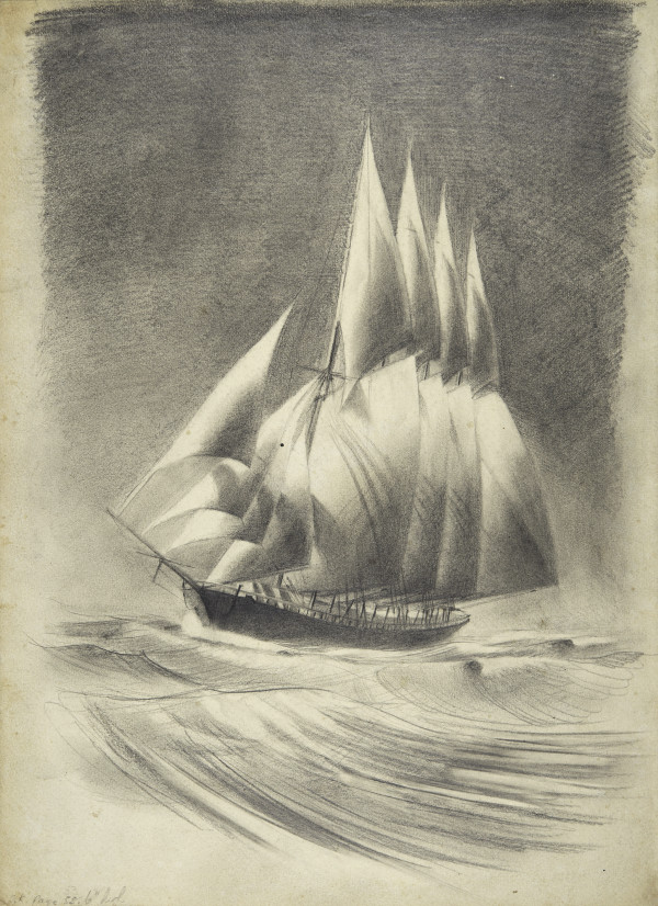 Untitled (Four Masted Schooner) by Michael Lester