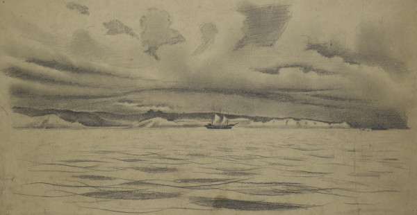 Untitled (Ship Along Coast) by Michael Lester