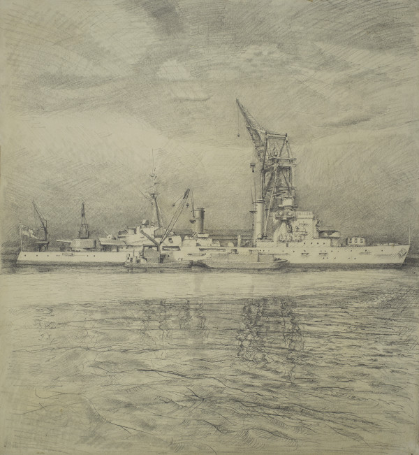 Untitled (HMS Superb in Chatham) by Michael Lester