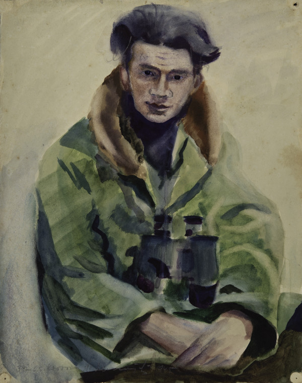 Untitled (Portrait of Crewmate on S.S. Krosno) by Michael Lester