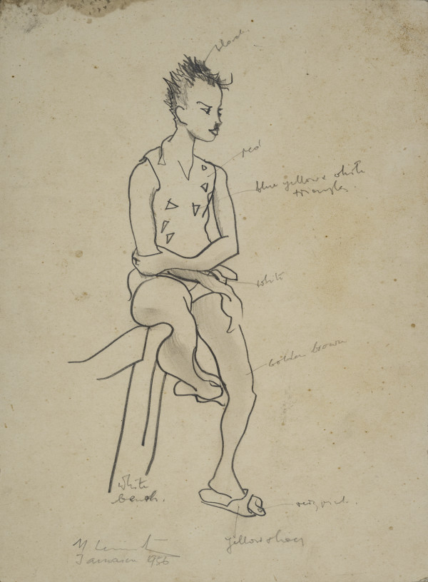 Untitled (Boy in Triangle Patterned Shirt) by Michael Lester