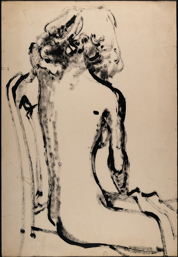 Untitled (Seated Nude with Back Turned) by Michael Lester