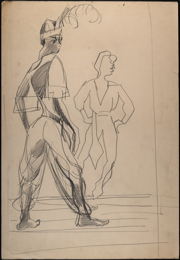 Untitled (Figure with Feathered Hat) by Michael Lester