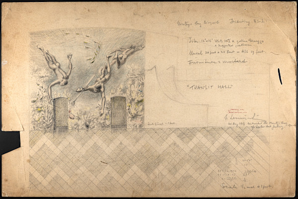 Untitled (Mural Design for Montego Bay Airport, Drawing No.2) by Michael Lester
