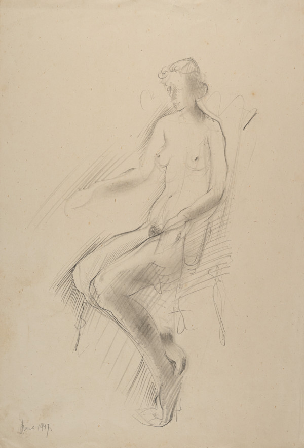 Untitled (Nude Woman in Chair II) by Michael Lester