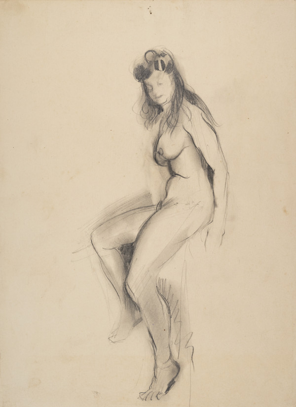 Untitled (Seated Nude in Profile) by Michael Lester