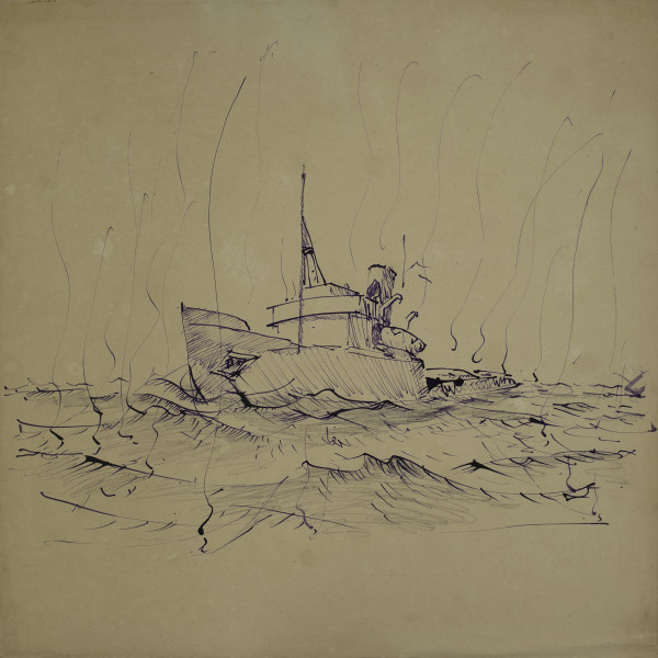 Untitled (Steamboat in Rain) by Michael Lester