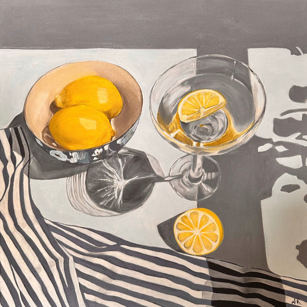 Lemons On Table #7 | Framed by amanda rubenstein