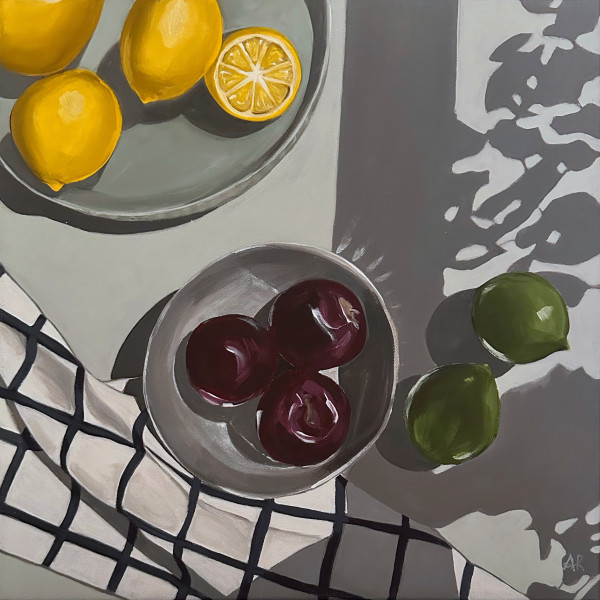 Plums and Citrus | Morning Shadows | Framed by amanda rubenstein