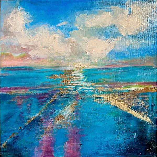 Sunset's Shimmering Veil by Phyllis Mantik deQuevedo