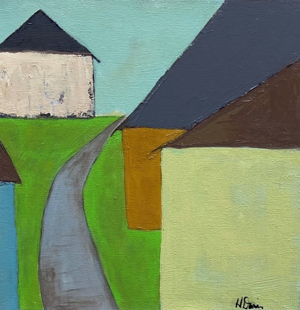 Color Study: Houses on the Bike Path by Heather Duris