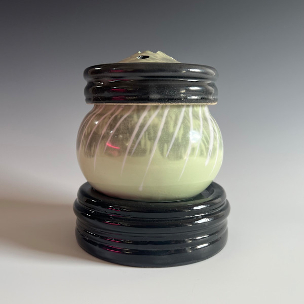 Incense burner on pedestal #1 in Spring Green by Kristin Bernhardt Conrad