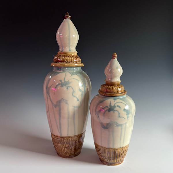 Bottle vase set of 2 by Kristin Bernhardt Conrad