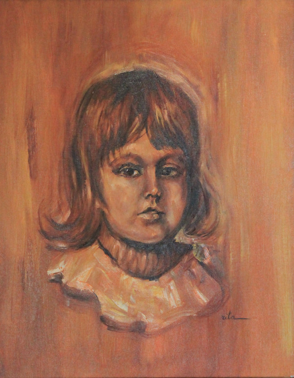Painted of herself when she was eight but painted in Malibu Circa 1990 by Rita Asfour, Image 1.