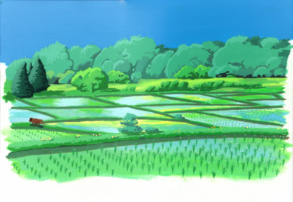 Rice field from My Neighbour Totoro by Dave Astels