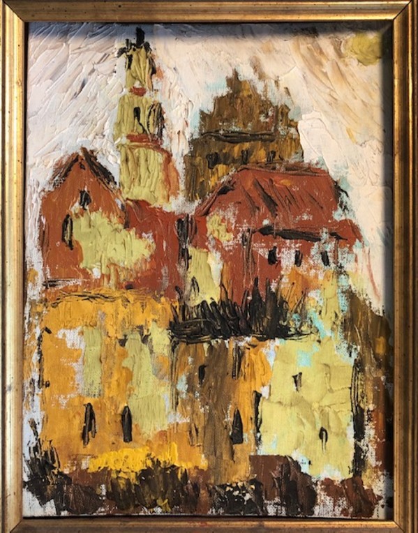 Village and Church by Kathryn Redden